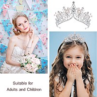 VELSCRUN Birthday Crowns for Women, Birthday Sash and Tiaras for Women, Happy Birthday Queen Crown and Tiara, Crowns for Women Silver, Birthday Accessories for Women, Birthday Decorations for Women