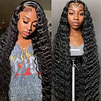 Loose Wave Lace Front Wigs Human Hair 13X4 Hd Transparent Loose Deep Wave Human Hair Lace Front Wigs For Women 180 Density Glue