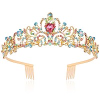 Curasa Crystal Tiaras For Women Shining Queen Princess Crown Birthday Crown Cute Hair Accessories For Girls Gifts For Women