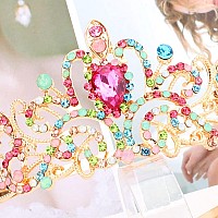 Curasa Crystal Tiaras For Women Shining Queen Princess Crown Birthday Crown Cute Hair Accessories For Girls Gifts For Women