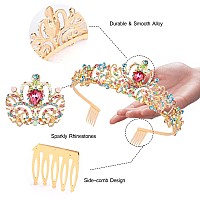 Curasa Crystal Tiaras For Women Shining Queen Princess Crown Birthday Crown Cute Hair Accessories For Girls Gifts For Women