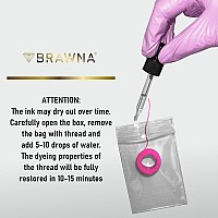 BRAWNA Pink Mapping String for Eyebrow Measuring - Microblading Thread Ink - Microblading Supplies - PMU Kit