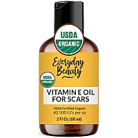 Organic Vitamin E Oil For Scars All Natural Vegan Skin Moisturizer 2Oz Light And Unscented Great For Scars After Surgery