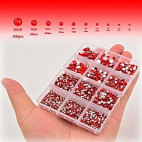 Ncb 8000Pcs Non Hotfix Rhinestones 10 Sizes Flatback Crystal Glass Rhinestones With Tweezers And Picking Pen For Nail Art Clothe