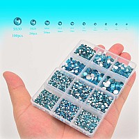 Ncb 8000Pcs Non Hotfix Rhinestones 10 Sizes Flatback Crystal Glass Rhinestones With Tweezers And Picking Pen For Nail Art Clothe