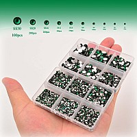 Ncb 8000Pcs Non Hotfix Rhinestones 10 Sizes Flatback Crystal Glass Rhinestones With Tweezers And Picking Pen For Nail Art Clothe