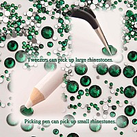 Ncb 8000Pcs Non Hotfix Rhinestones 10 Sizes Flatback Crystal Glass Rhinestones With Tweezers And Picking Pen For Nail Art Clothe