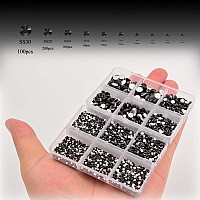 Ncb 8000Pcs Non Hotfix Rhinestones 10 Sizes Flatback Crystal Glass Rhinestones With Tweezers And Picking Pen For Nail Art Clothe