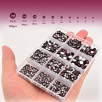 Ncb 8000Pcs Non Hotfix Rhinestones 10 Sizes Flatback Crystal Glass Rhinestones With Tweezers And Picking Pen For Nail Art Clothe