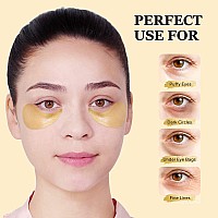 LIYALAN 24K Gold Under Eye Patches-60 Pcs Eye Masks for Dark Circles and Puffiness Under Eye Bags Treatment for Women and Man Eye Patch Under Eye Pads