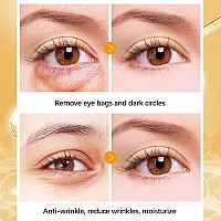 LIYALAN 24K Gold Under Eye Patches-60 Pcs Eye Masks for Dark Circles and Puffiness Under Eye Bags Treatment for Women and Man Eye Patch Under Eye Pads