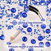 Ncb 8000Pcs Non Hotfix Rhinestones 10 Sizes Flatback Crystal Glass Rhinestones With Tweezers And Picking Pen For Nail Art Clothe