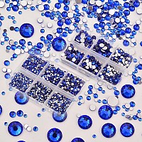 Ncb 8000Pcs Non Hotfix Rhinestones 10 Sizes Flatback Crystal Glass Rhinestones With Tweezers And Picking Pen For Nail Art Clothe