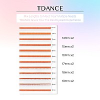 Tdance Colorful Lashes Extension Dd Curl 007Mm Thickness Semi Permanent Individual Eyelash Extensions Volume Lashes Professiona