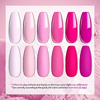 Ur Sugar Pink Gel Nail Polish Set 6 Colors Hot Pink Neon Pink Gel Polish Set Light Bright Pink Soak Off Led Nail Art Design Ma