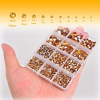 Ncb 8000Pcs Non Hotfix Rhinestones 10 Sizes Flatback Crystal Glass Rhinestones With Tweezers And Picking Pen For Nail Art Clothe