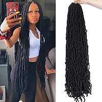 Faux Locs Crchet Hair 30Inch 6Packs Super Soft Long Locs Goddess Locs Crochet Hair Natural Pre Looped Natural Crochet Braid Curl