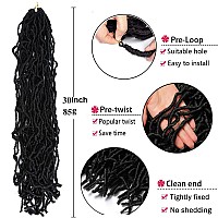 Faux Locs Crchet Hair 30Inch 6Packs Super Soft Long Locs Goddess Locs Crochet Hair Natural Pre Looped Natural Crochet Braid Curl