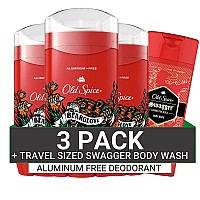 Old Spice Mens Deodorant Aluminumfree Bearglove Scent 48 Hr Protection 30 Oz Pack Of 3 With Travelsize Swagger Body W