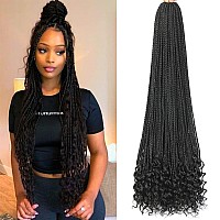 8 Packs 30 Inch Crochet Box Braids Hair With Curly Ends Pre Looped Goddess Box Braids Hair Extensions And Braiding