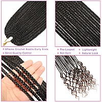 8 Packs Crochet Braids Box Braids Crochet Hair With Curly Ends 30 Inch Goddess Box Braids Crochet Braids T30 Natural Pre Looped