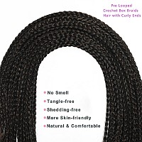 8 Packs Crochet Braids Box Braids Crochet Hair With Curly Ends 30 Inch Goddess Box Braids Crochet Braids T30 Natural Pre Looped