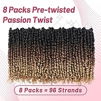 Pre Passion Twist Crochet Hair Water Wave Pre Looped Crochet Twist Hair 12 Inch Pre Twist Passion Twist Hair 1B3027