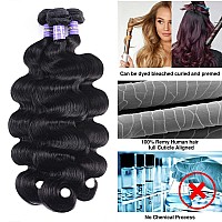 Aopusi Hair Bundles Body Wave 100 Brazilian Remy Human Hair 3 Bundles 10A Grade Virgin Hair Extensions Natural Color24 26 28 I