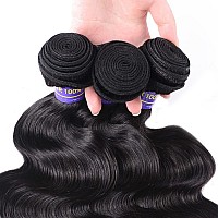 Aopusi Hair Bundles Body Wave 100 Brazilian Remy Human Hair 3 Bundles 10A Grade Virgin Hair Extensions Natural Color24 26 28 I