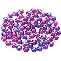 Novani Purple Rhinestones Flatback Loose Crystal Gemstones 288Pcs Glass Rhinestones For Clothes Shoes Crafts Makeup Nail Art An