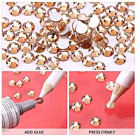 Novani Crystal Rhinestones Flatback Loose Gemstones 288Pcs Glass Rhinestones For Clothes Shoes Crafts Makeup Nail Art And Diy D