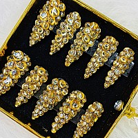 Belicey Nail Art Rhinestones Yellow Flatback Round Rhinestones Charms Nail Gem Stones With K9 Bling Glass Crystals Diamonds Jewe