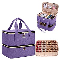 Bafaso Nail Polish Storage Holds 40 Bottles 15Ml 05 Floz And A Nail Lamp Nail Polish Carrying Case With Manicure Tools Se