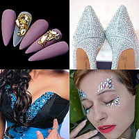 Nail Rhinestones Kit Nail Art Decorations With Wax Pencil Flat Ab Rhinestones Kit Diy Crafts Gemstones For Nail Shoes Clothes