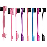 8 Pieces Hair Styling Comb Set Teasing Rat Tail Brush for Edge&Back Brushing, Combing, Slicking Hair for Women (edge control brush-8pcs)