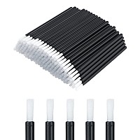 Gcqq 50Pcs Disposable Lip Brushes Black Lipstick Applicator Lip Wands Makeup Beauty Tool Kits Pyo Cookie Paint Brush Black