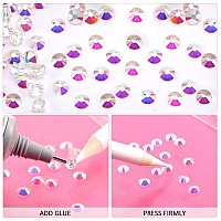 Novani Crystal Rhinestones Flatback Loose Gemstones 288Pcs Glass Rhinestones For Clothes Shoes Crafts Makeup Nail Art And Diy D