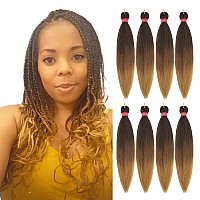 Fayeta Ombre Pre Stretched Braiding Hair 248 Packs Silky Color Blend Braid Hair Extensions 100 Kanekalon Synthetic Crochet