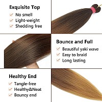 Fayeta Ombre Pre Stretched Braiding Hair 248 Packs Silky Color Blend Braid Hair Extensions 100 Kanekalon Synthetic Crochet