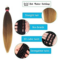 Fayeta Ombre Pre Stretched Braiding Hair 248 Packs Silky Color Blend Braid Hair Extensions 100 Kanekalon Synthetic Crochet