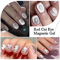 Nailkiss Sliver Cat Eye Magnetic Gel Polish 12Ml Super Bright Magnetic Gel Polish 041 Fl Oz