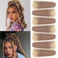 Xtrend 12 Inch 5 Packs Spring Twist Hair For Butterfly Faux Locks Mini Twist Crochet Braiding Hair Synthetic Fluffy Hair Extension For Women (27/613#)