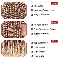 Xtrend 12 Inch 5 Packs Spring Twist Hair For Butterfly Faux Locks Mini Twist Crochet Braiding Hair Synthetic Fluffy Hair Extension For Women (27/613#)