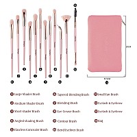 Daubigny Eye Makeup Brushes12 Pcs Professional Eye Shadow Concealer Eyebrow Foundation Powder Liquid Cream Blending Brushes