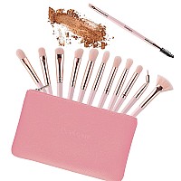 Daubigny Eye Makeup Brushes12 Pcs Professional Eye Shadow Concealer Eyebrow Foundation Powder Liquid Cream Blending Brushes