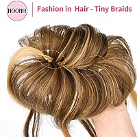 Hoojih Messy Bun Hair Piece Super Long Tousled Updo Hair Bun Extensions Wavy Hair Wrap Ponytail Hairpieces Hair Scrunchies With