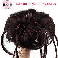 Hoojih Messy Bun Hair Piece Super Long Tousled Updo Hair Bun Extensions Wavy Hair Wrap Ponytail Hairpieces Hair Scrunchies With