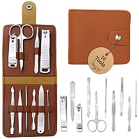 Nail Clippers Manicure Set Pedicure Kit 10 Tools Carbon Steel Professional Nail Care Set For Men Women Includes Clippers