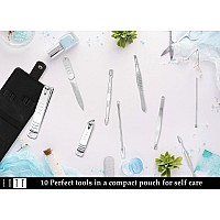 Nail Clippers Manicure Set Pedicure Kit 10 Tools Carbon Steel Professional Nail Care Set For Men Women Includes Clippers