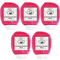 Natural Elephant Exfoliating Hammam Glove Pink Tulip Pack Of 5